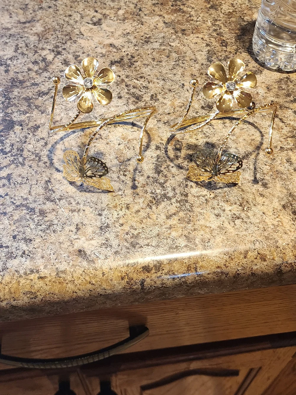 Gold Butterfly & Flower Adjustable Bracelet - Women Accessories